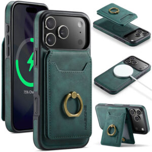 MAGKING K1 Series Magnetic Case PC + TPU + PU Phone Cover with Card Holder