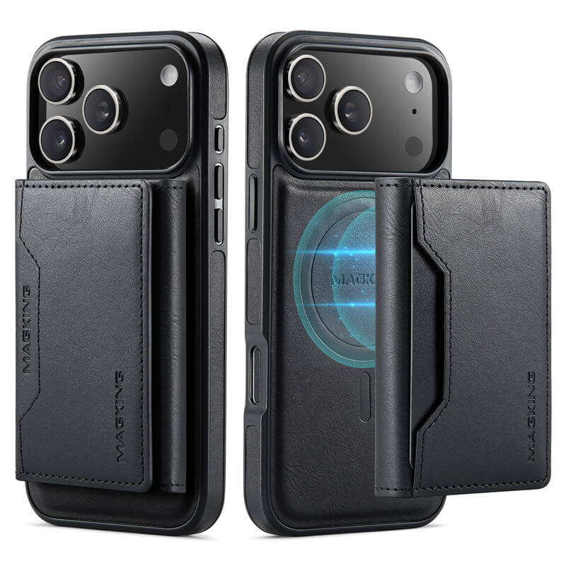 MAGKING Magnetic Leather Wallet Case – RFID Protection, Detachable Wallet, Wireless Charging - Image 9